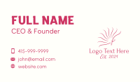 Pink Feminine Fan  Business Card Image Preview