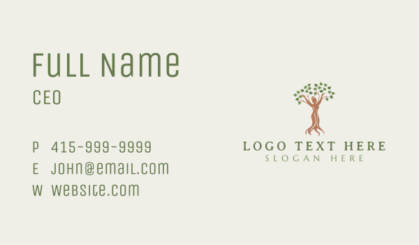 Woman Tree Wellness Business Card Design Image Preview