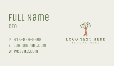 Woman Tree Wellness Business Card Image Preview