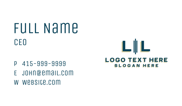 Simple Masculine Letter Business Card Design Image Preview