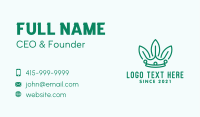 Leaf Royal Crown  Business Card Image Preview