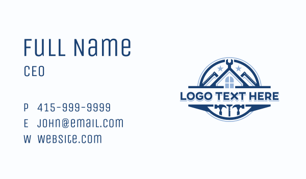 Construction Builder Handyman Business Card Design Image Preview