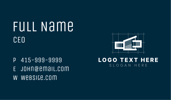 Urban Architect Blueprint Business Card Design Image Preview