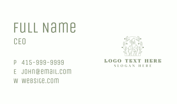 Fungus Organic Shrooms Business Card Design Image Preview