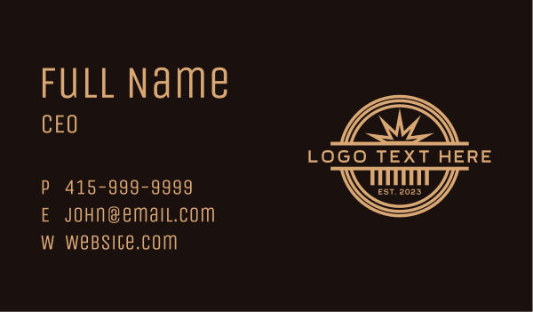 Industrial Company Badge  Business Card Design Image Preview