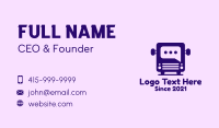 Bus Message Box Business Card Design