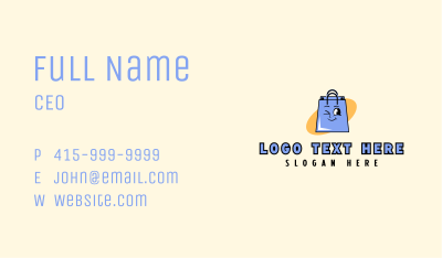 Happy Shopping Bag Store Business Card Image Preview