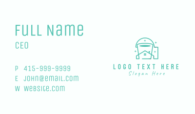 House Cleaning Bucket Business Card Image Preview