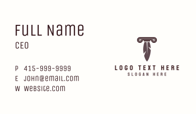 Feather Quill Paralegal Business Card Image Preview