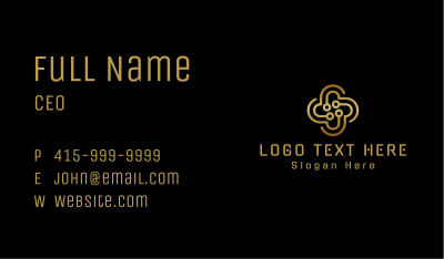Gold Cryptocurrency Cross Business Card Image Preview