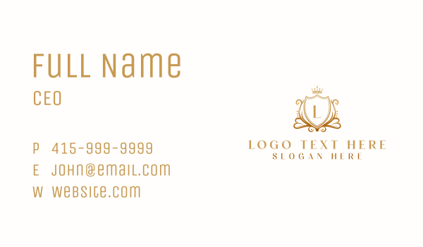 Royal Shield College Business Card Design