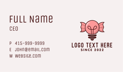 Light Bulb Candy  Business Card Image Preview