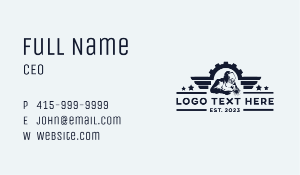 Industrial Welding Man Business Card Design Image Preview