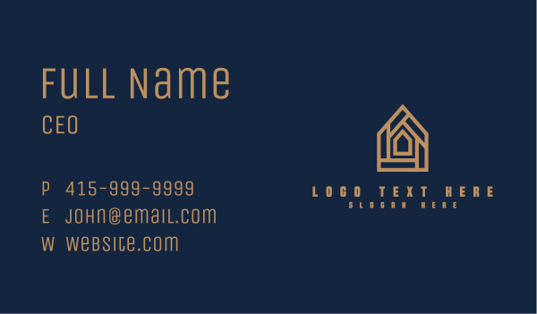 Premium House Residence Business Card Design Image Preview