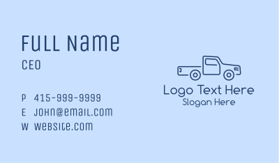 Delivery Truck Business  Business Card Image Preview