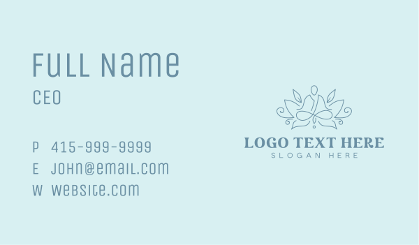 Relaxation Holistic Yoga Business Card Design Image Preview