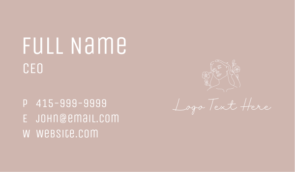 Floral Skin Care Business Card Design Image Preview