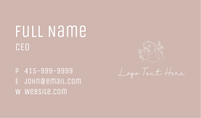 Floral Skin Care Business Card