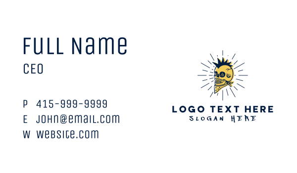 Skull Scarf Apparel Business Card Design Image Preview