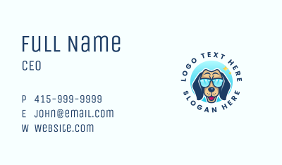 Cool Dog Sunglasses Business Card Image Preview