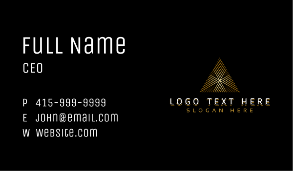Geometric Pyramid Firm Business Card Design Image Preview