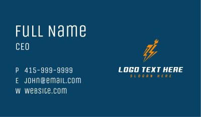 Lightning Electrical Plug Business Card Image Preview