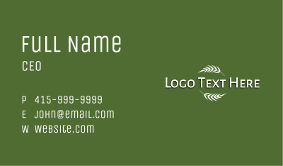 Minimalist Natural Wordmark Business Card Image Preview