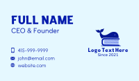 Blue Whale Book Business Card Image Preview
