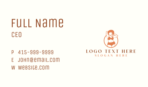 Plus Size Lingerie Woman Business Card Design Image Preview