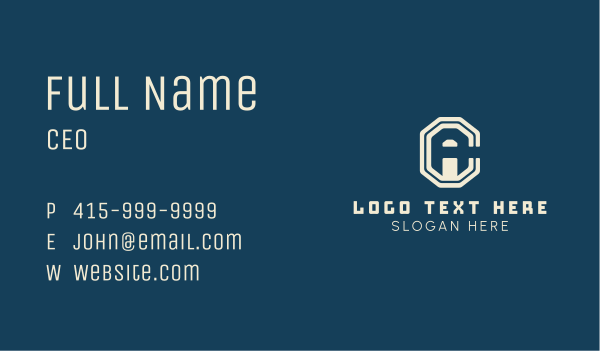 Generic Letter CA Business Card Design Image Preview