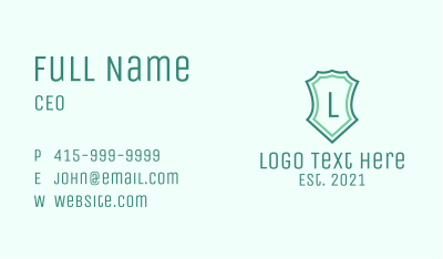 Safety Shield Badge Business Card Image Preview
