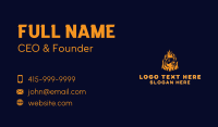 Pig Grilling Flame  Business Card Design