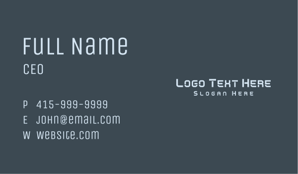 Stencil Studio Wordmark Business Card Design Image Preview