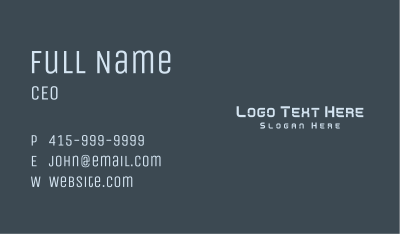 Stencil Studio Wordmark Business Card Image Preview