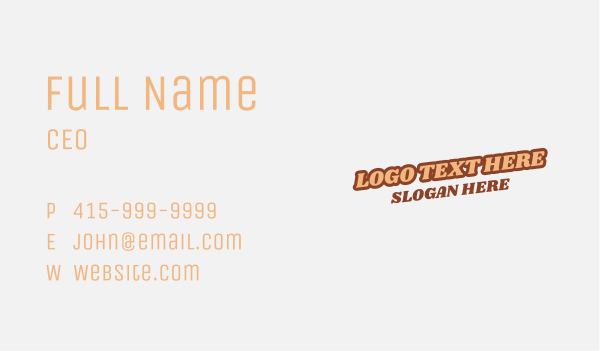 Casual Fashion Wordmark Business Card Design Image Preview
