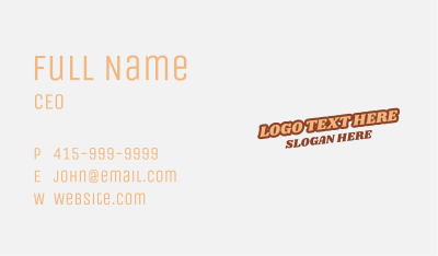 Casual Fashion Wordmark Business Card Image Preview
