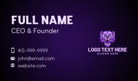 Purple Tiger Lion Panther Business Card Preview