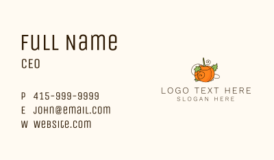 Vegetable Pumpkin Farm Business Card Image Preview