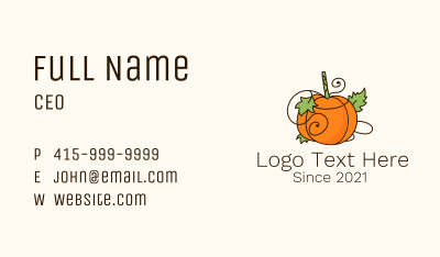 Vegetable Pumpkin Farm Business Card Image Preview