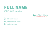 School Cute Wordmark Business Card Image Preview