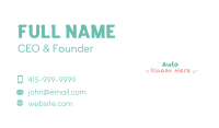 School Cute Wordmark Business Card Image Preview