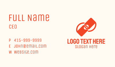 Orange Interlinked Price Tags Business Card Image Preview