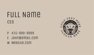 Buffalo Bull Ranch Business Card Image Preview