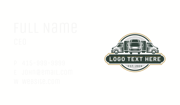 Courier Truck Cargo Business Card Design Image Preview