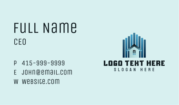 Bar Graph Building House Business Card Design Image Preview