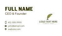 Quill Writing Publishing Business Card Image Preview