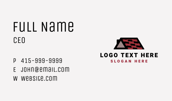 Clay Tile Roof Business Card Design Image Preview