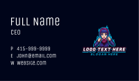 Fighter Girl Gamer Business Card Image Preview