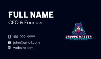 Fighter Girl Gamer Business Card Image Preview