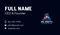 Fighter Girl Gamer Business Card Image Preview